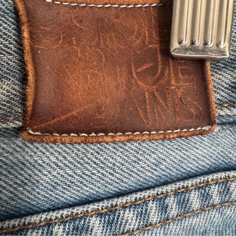 B Sides Arts Mid High Straight Patchwork Jeans - image 8